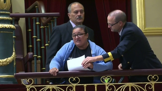 Rosa Hernanz, una enferma de poliomielitis
